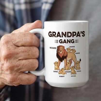 VPST06 Daddy's Gang - Personalized White Mug Accent Mug
