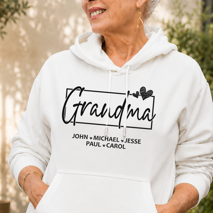 VPST48 Grandma Mom Kid Names - Personalized T-shirt Hoodie