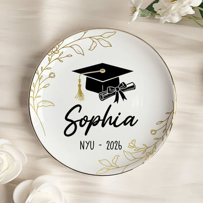 PSD09 Graduation Gift - Personalized Custom Jewelry Dish