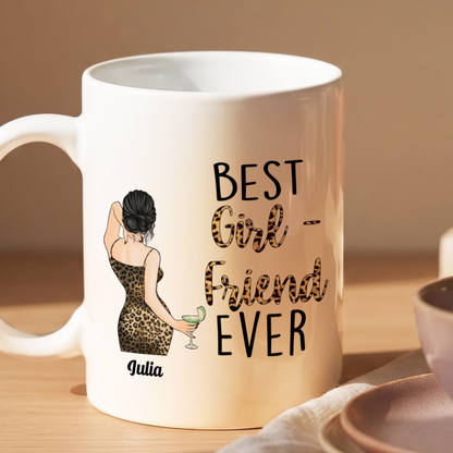 MPST05 Best Wife Ever Leopard Pattern - Personalized White Mug Accent Mug