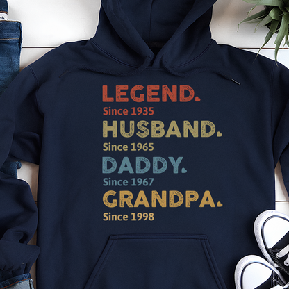 VPST09 Legend Husband Dad Grandad - Personalized Custom T-shirt Hoodie