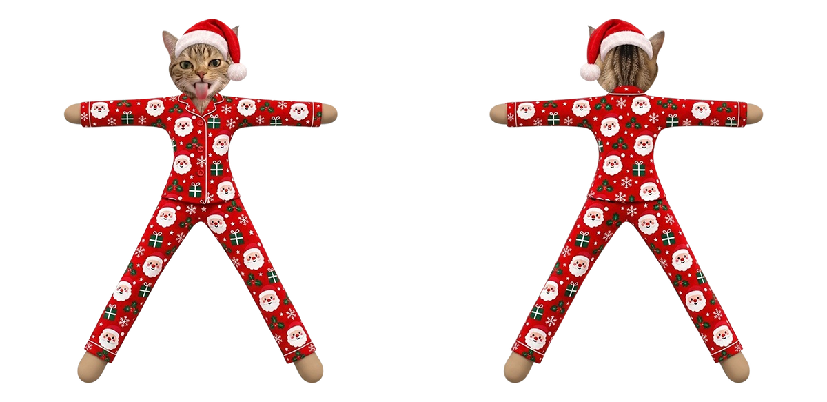 PST261 Merry Christmas Funny Pajamas - Personalized Poseable Plush Doll