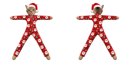 PST261 Merry Christmas Funny Pajamas - Personalized Poseable Plush Doll