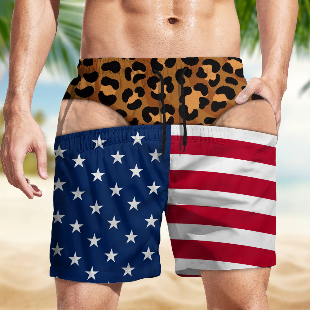 PST237 Funny Beach Short For Man - Personalized Custom Beach Short