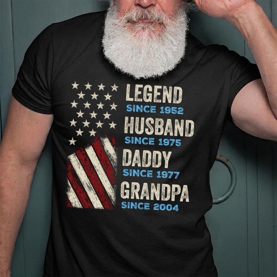 VPST27 Legend Husband Daddy Grandpa - Personalized T-shirt Hoodie