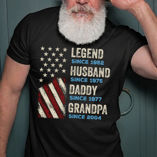 VPST27 Legend Husband Daddy Grandpa - Personalized T-shirt Hoodie
