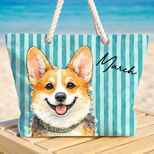 PST236 Photo Upload Pet's Lover - Personalized Beach Bag