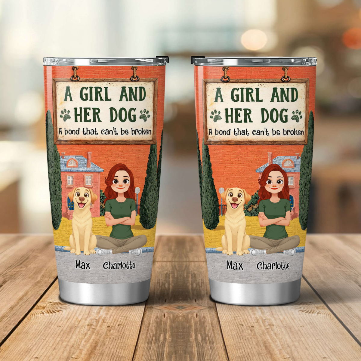 VPST49 A Bond That Can't Be Broken Dog Mom Vintage Style - Personalized Custom Tumbler
