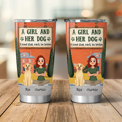 VPST49 A Bond That Can't Be Broken Dog Mom Vintage Style - Personalized Custom Tumbler