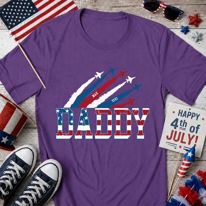 VPST28 American Flag Dad Grandpa - Personalized T-shirt Hoodie
