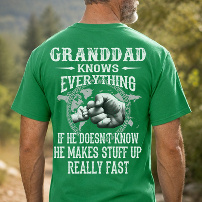 VPST19 Grandpa Knows Everything - Personalized T-shirt Hoodie