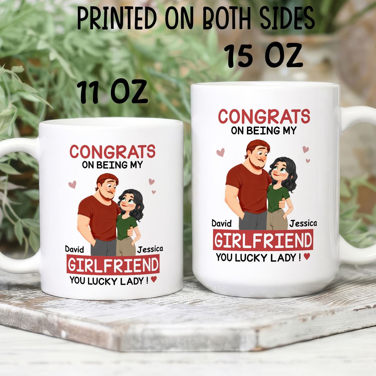 VPST86 Congrats On Being My Wife - Personalized White Mug Accent Mug