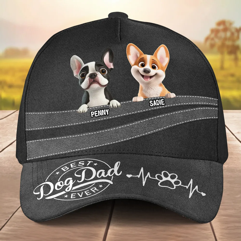 PST228 Best Dog Dad Mom Ever - Personalized Custom Classic Cap
