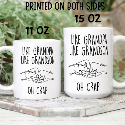 VPST13 Like Father Like Daughter Oh Crap - Personalized Mug