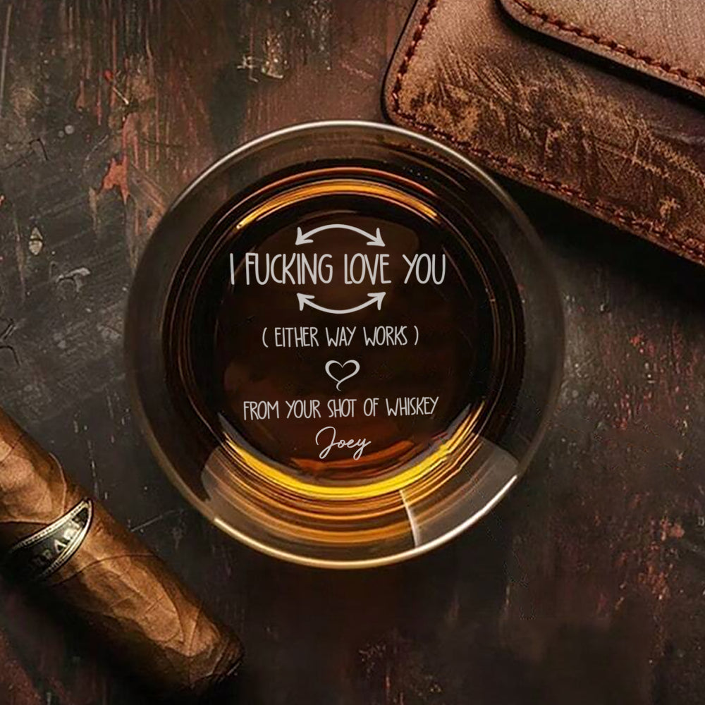 PWG04 I F-king Love You - Personalized Engraved Whiskey Glass