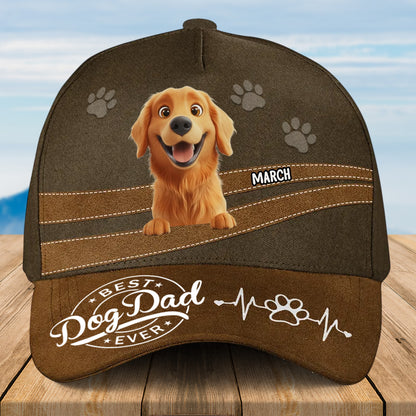 PST228 Best Dog Dad Mom Ever - Personalized Custom Classic Cap