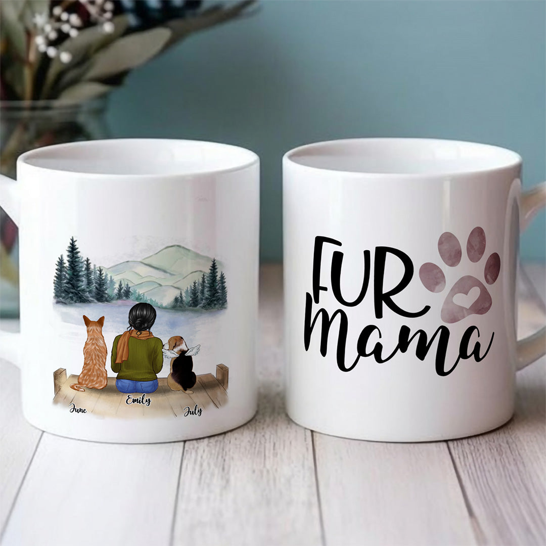 MPST20 Fur Mama Dog Lover - Personalized White Mug Accent Mug