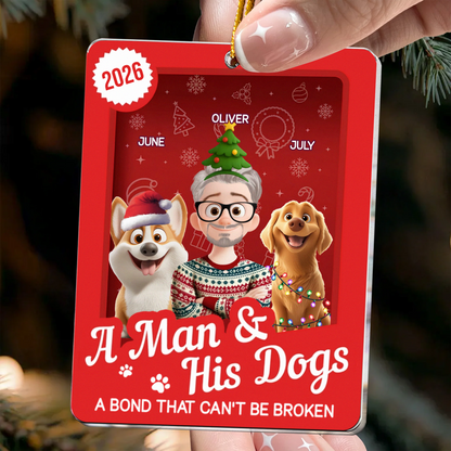 PSTG15 A Boy And His Dog A Bond That Can't Be Broken - Personalized Acrylic Ornament