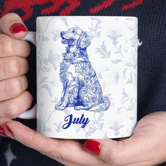 PST56 Toile De Jouy French Dog Lover - Personalized Custom Mug