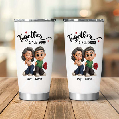 PST98 Couple Together Rose - Personalized Custom Tumbler