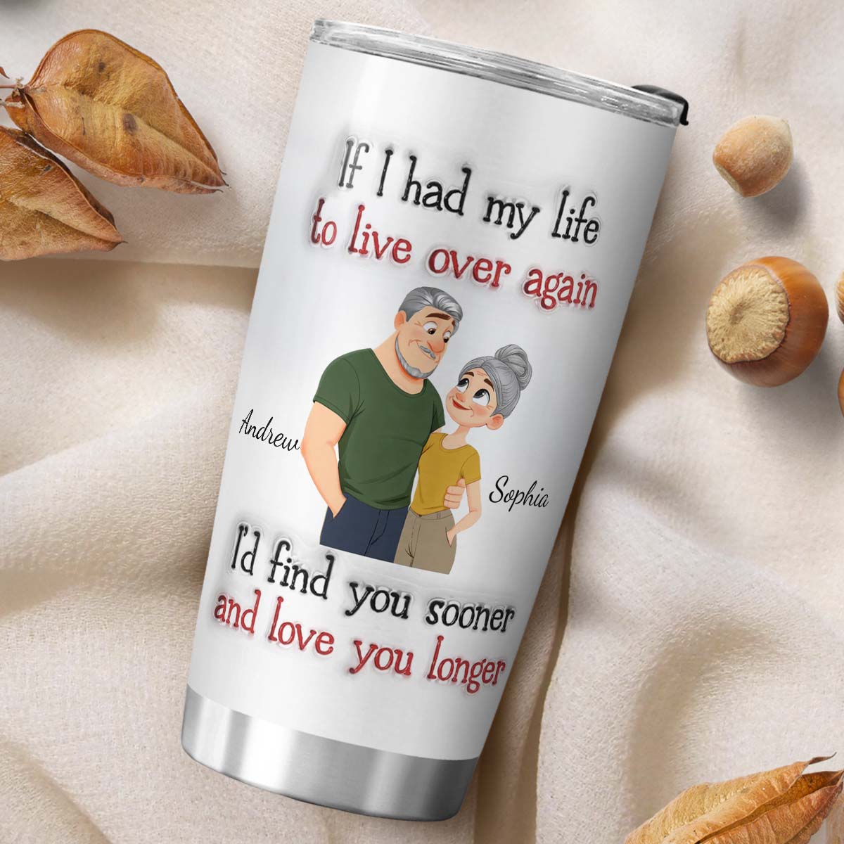 PST156 - If I Had My Life To Live Over Again- Personalized Custom Tumbler
