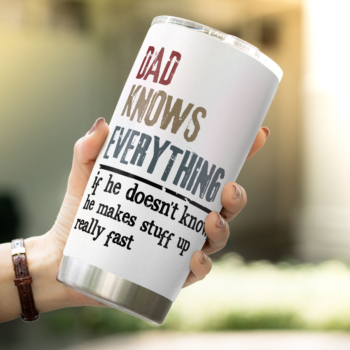 PST211 Knows Everything - Personalized Custom Tumbler Drinkware