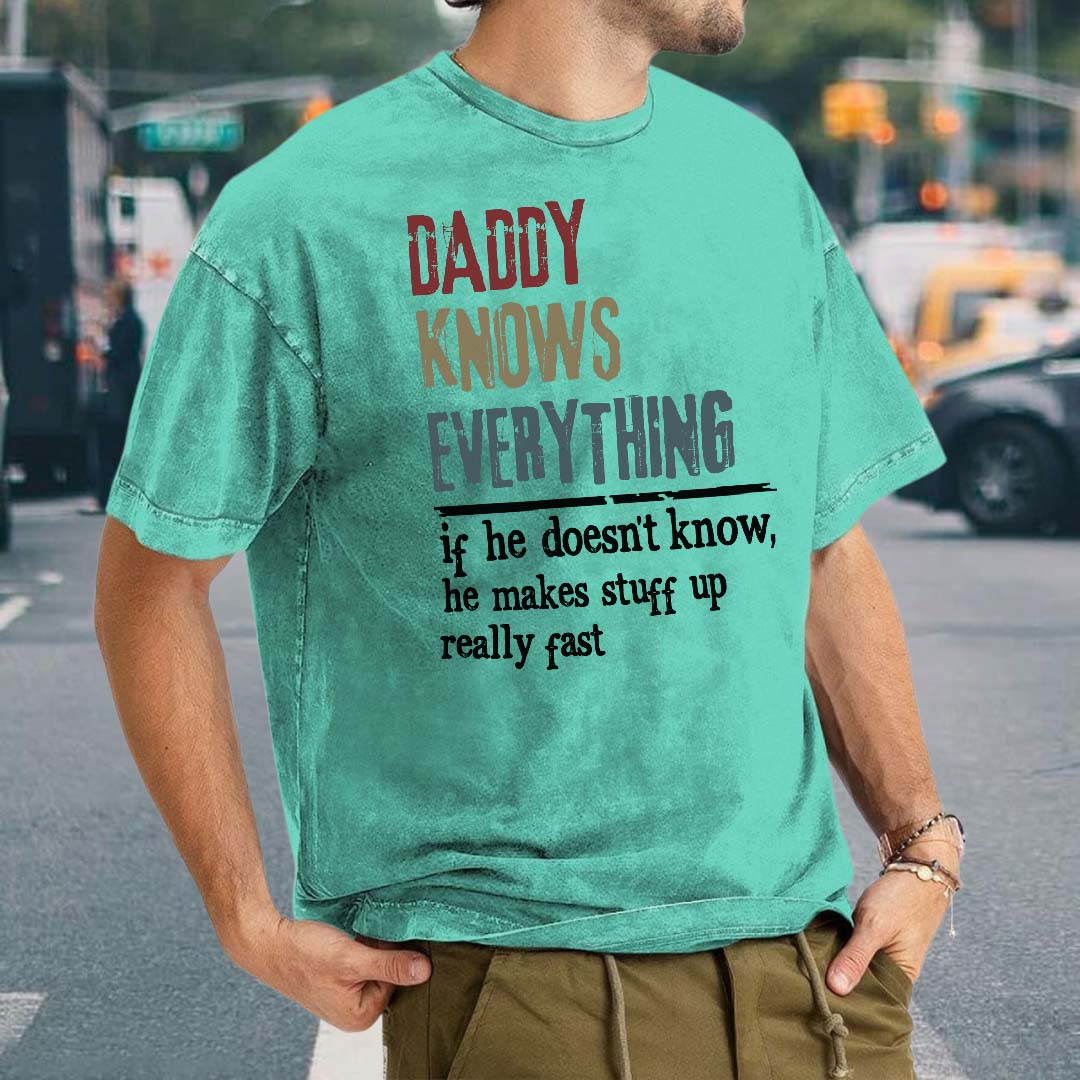 PST211 Knows Everything - Personalized Custom Washed T-shirt
