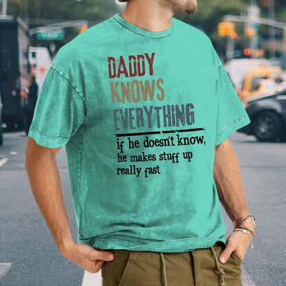 PST211 Knows Everything - Personalized Custom Washed T-shirt