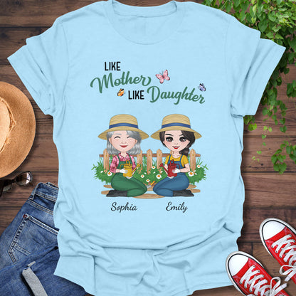 PST193 Like Mother Like Daughter Garden - Personalized T-shirt Hoodie
