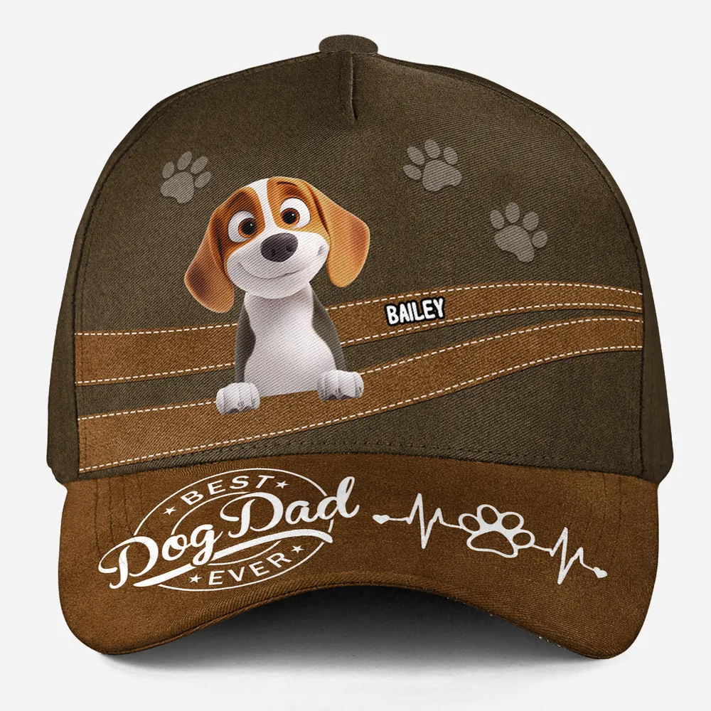 PST228 Best Dog Dad Mom Ever - Personalized Custom Classic Cap