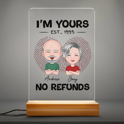 PNL02 I'm Yours No Refunds - Personalized Night Light