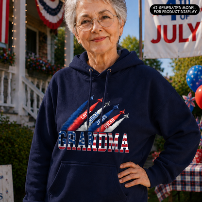 VPST29 American Flag Mom Mama - Personalized T-shirt Hoodie