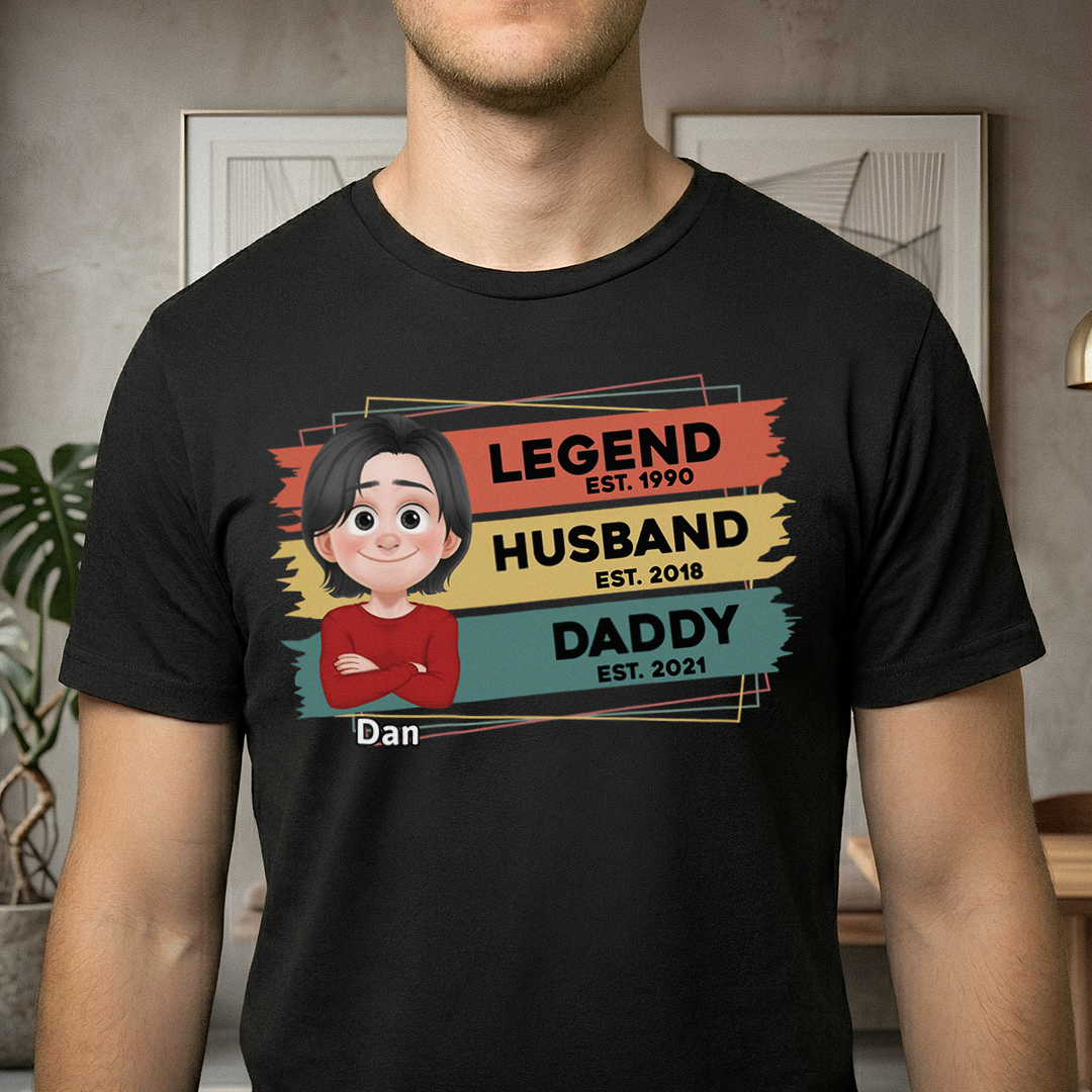 VPST21 Legend Husband Daddy - Personalized T-shirt Hoodie