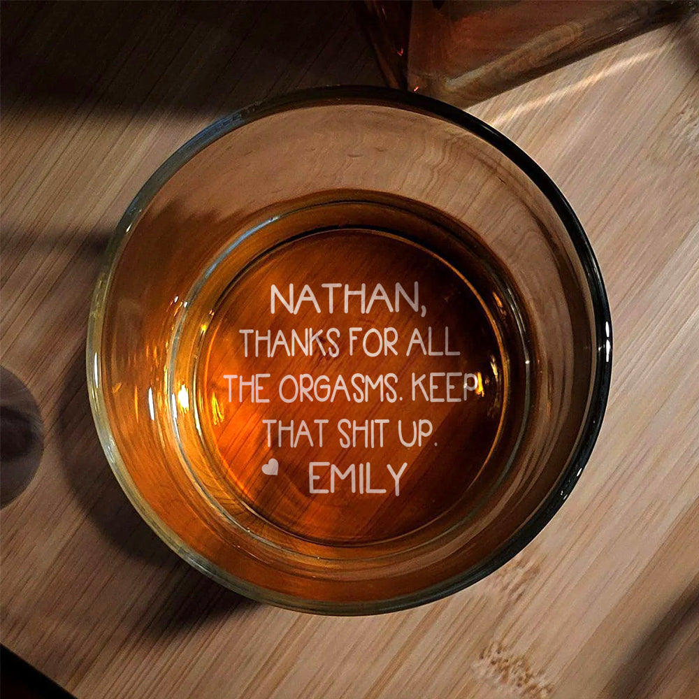 PWG01 Thanks For All - Personalized Engraved Whiskey Glass