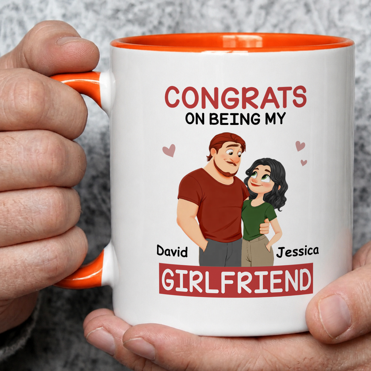 VPST85 Congrats On Being My Wife - Personalized White Mug Accent Mug