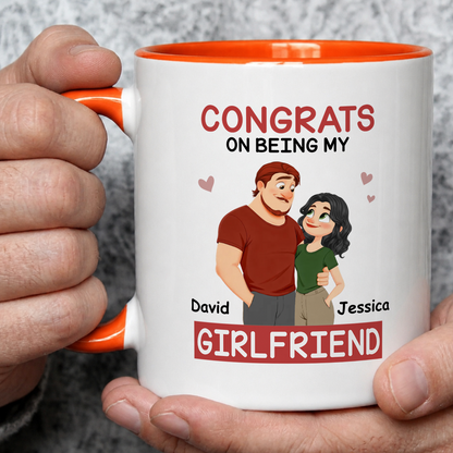 VPST85 Congrats On Being My Wife - Personalized White Mug Accent Mug