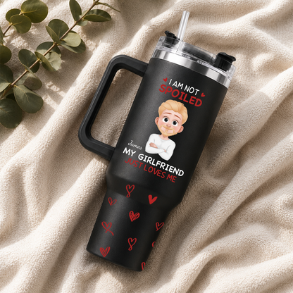 PST230 I'm Not Spoiled My Husband Just Loves Me - Personalized 40oz Tumbler Handle Color