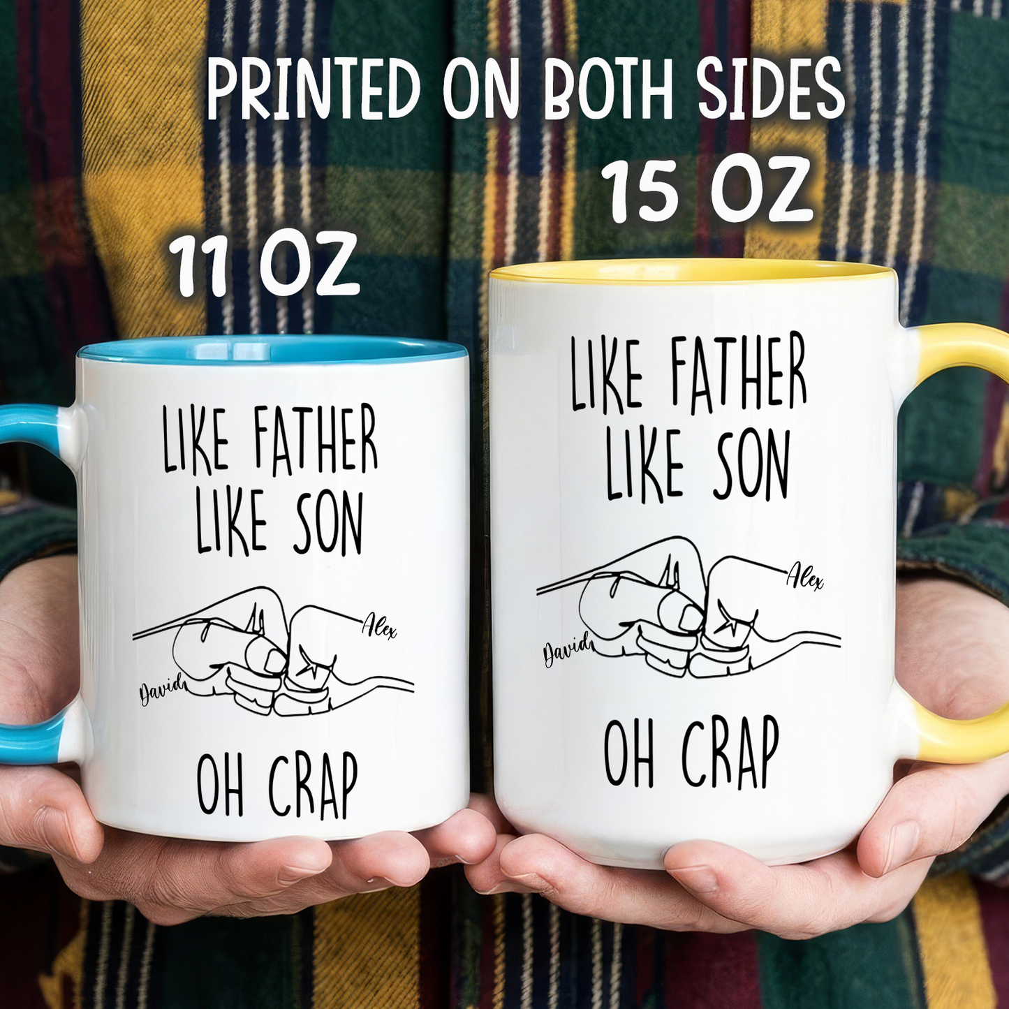 VPST13 Like Father Like Daughter Oh Crap - Personalized Mug