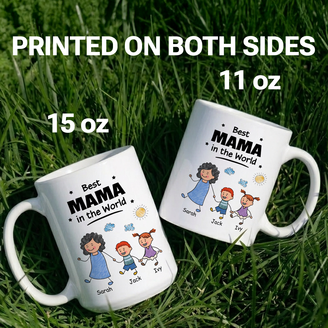 MPST04 Best Dad In The World - Personalized White Mug Accent Mug