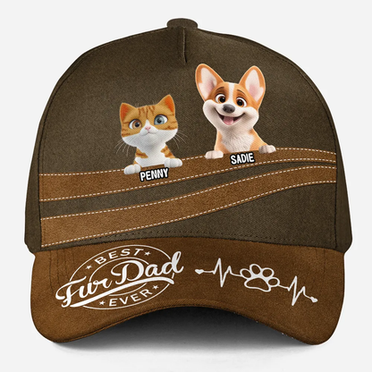 PST228 Best Fur Dad Mom Ever - Personalized Custom Classic Cap