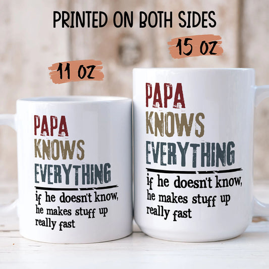 PST211 Knows Everything - Personalized White Mug Accent Mug