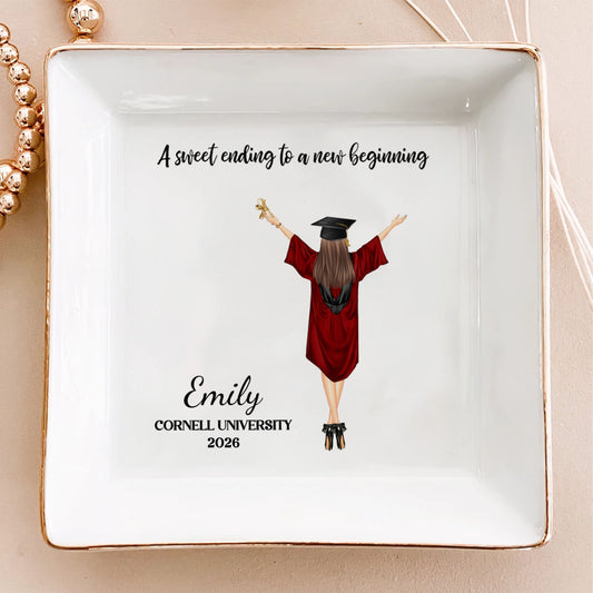 PSD06 A Sweet Ending To A New Beginning - Personalized Custom Jewelry Dish