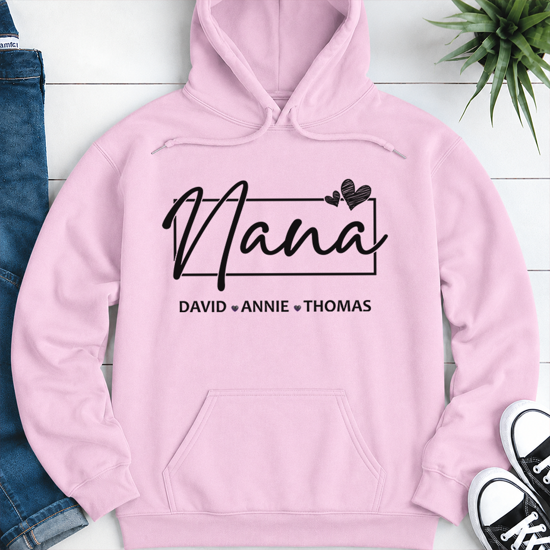 VPST48 Grandma Mom Kid Names - Personalized T-shirt Hoodie
