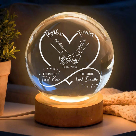 PCB05 Together Forever - Custom Crystal Ball Lamp