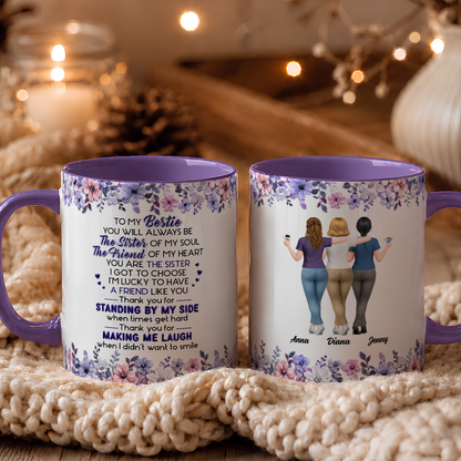 VPST78 The Sister Of My Soul The Friend Of My Heart - Personalized White Mug Accent Mug