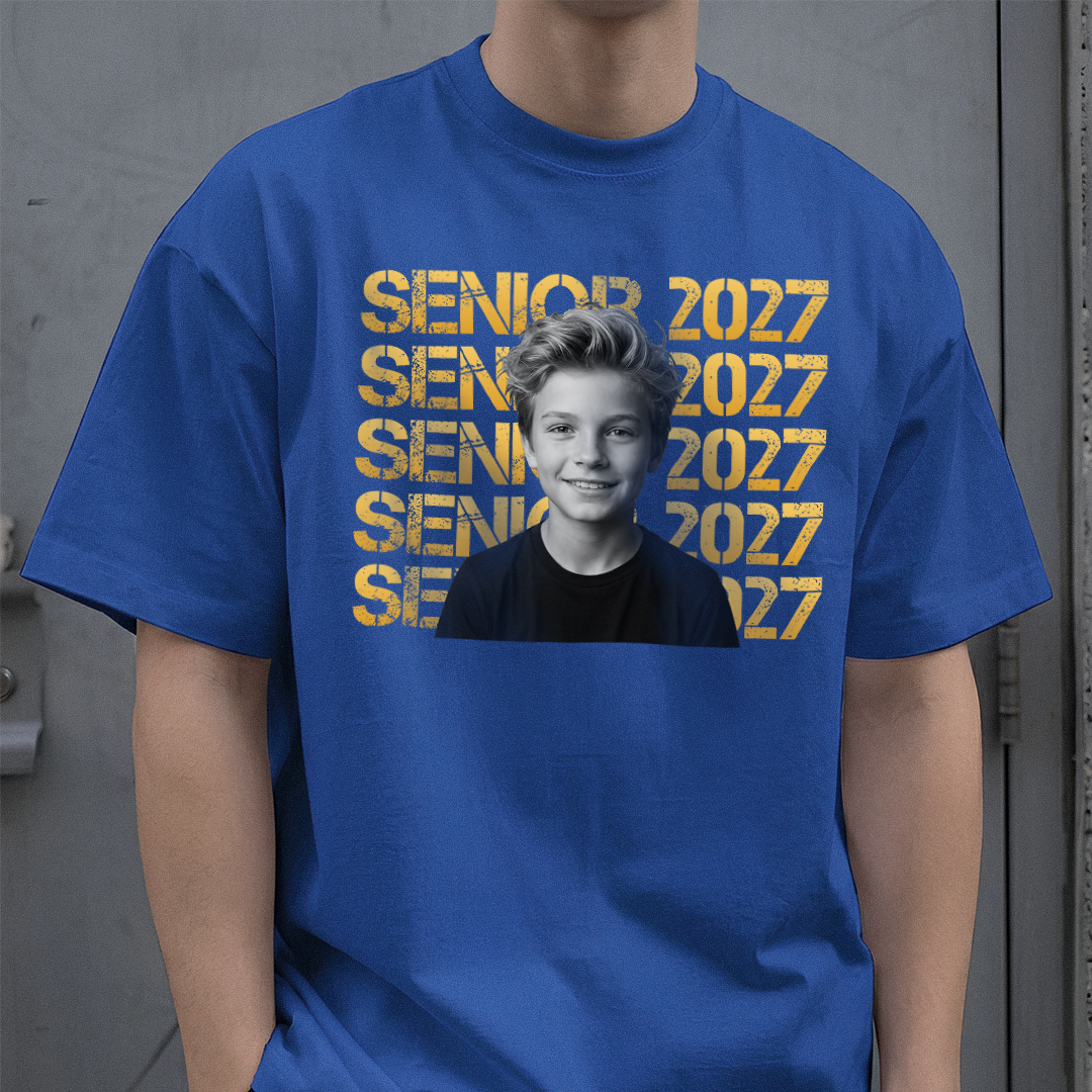 VPST66 Senior 2027 Custom Photo Upload Back To School - Personalized T-shirt Hoodie
