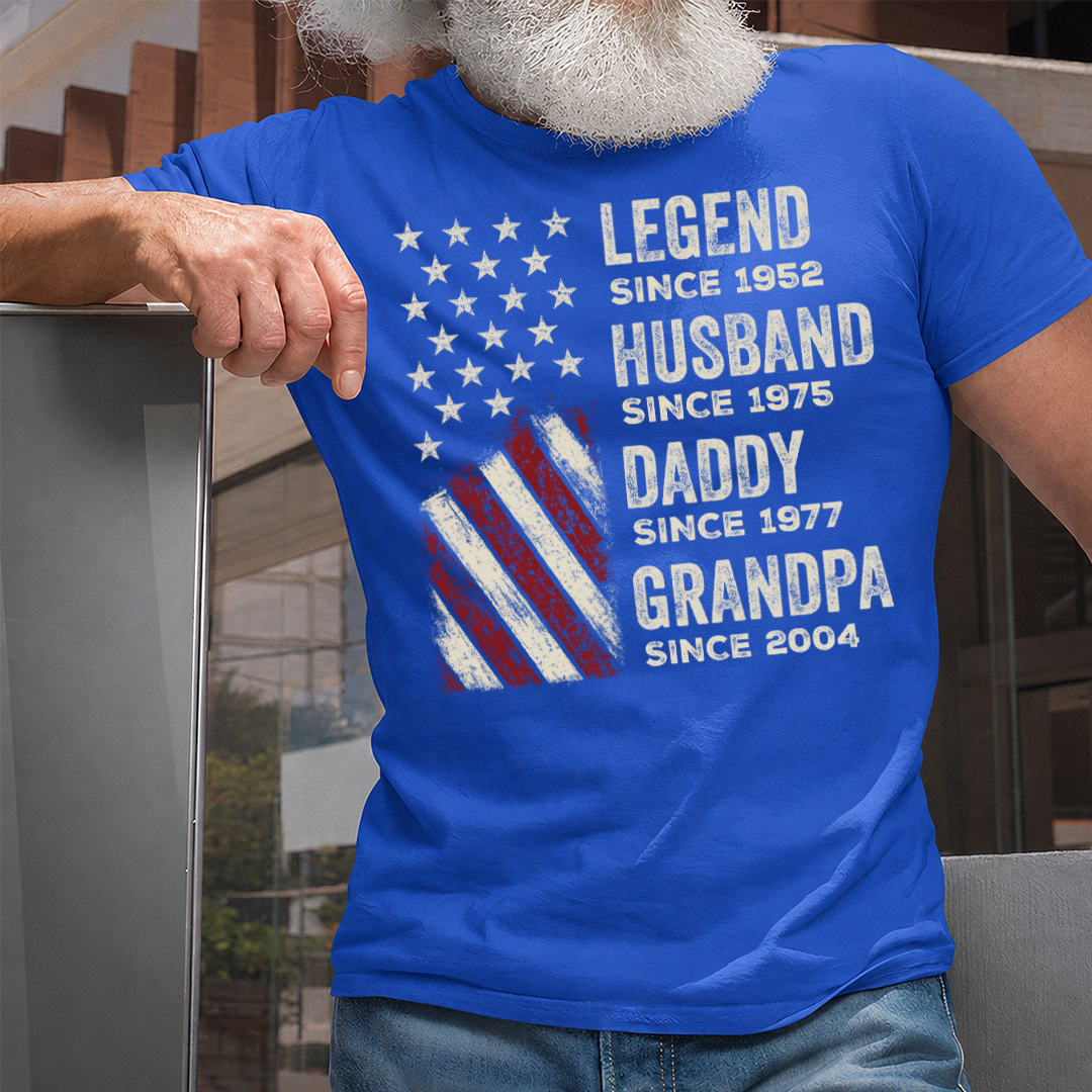 VPST27 Legend Husband Daddy Grandpa - Personalized T-shirt Hoodie