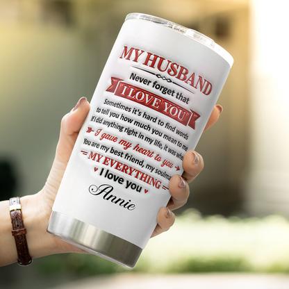 VPST50 Never Forget That I Love You - Personalized Custom Tumbler