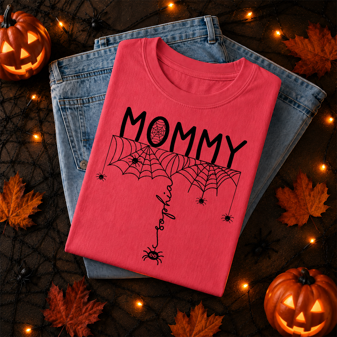 VPST54 Grandma Halloween Spiderweb - Personalized T-shirt Hoodie
