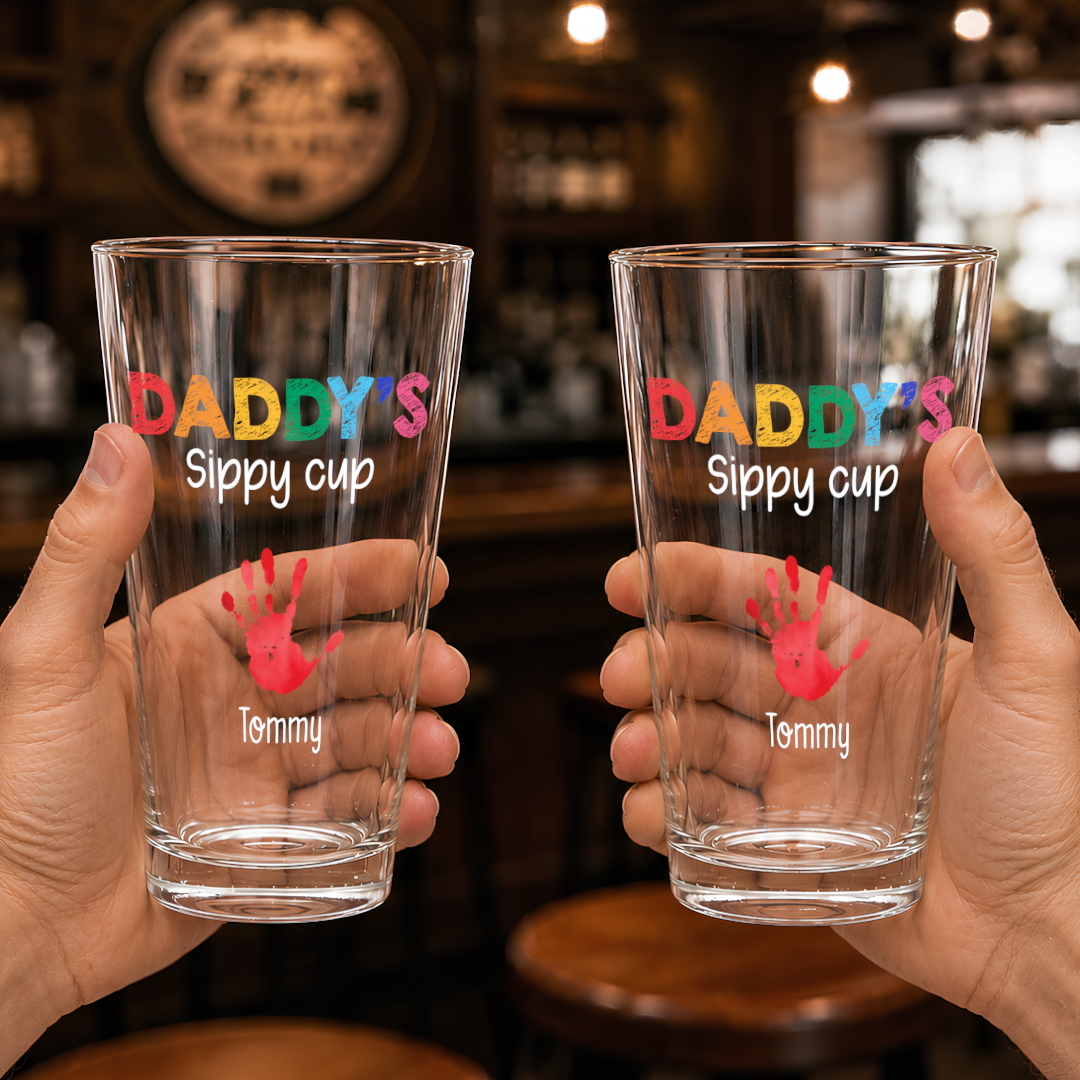 VPST14 Happy Father's Day Grandpa's Sippy Cup - Personalized Beer Glass